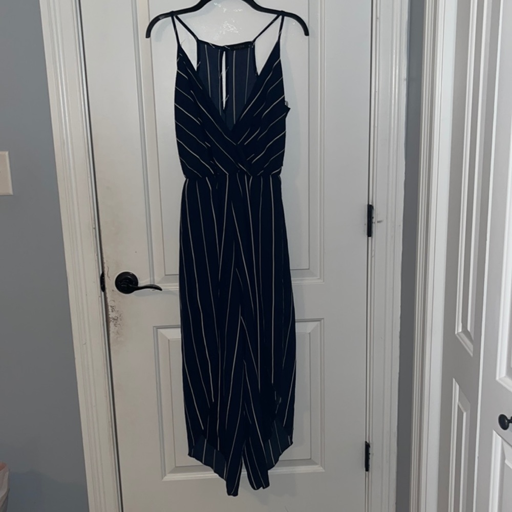Scobe blue and white jumpsuit, size medium.